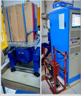 tabla de prueba del transporte de 1.6m/s 3500Hz de la vibración electromágnetica de la simulación